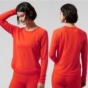Athleta Mindset Soft Sweatshirt In Flame Orange Size Medium